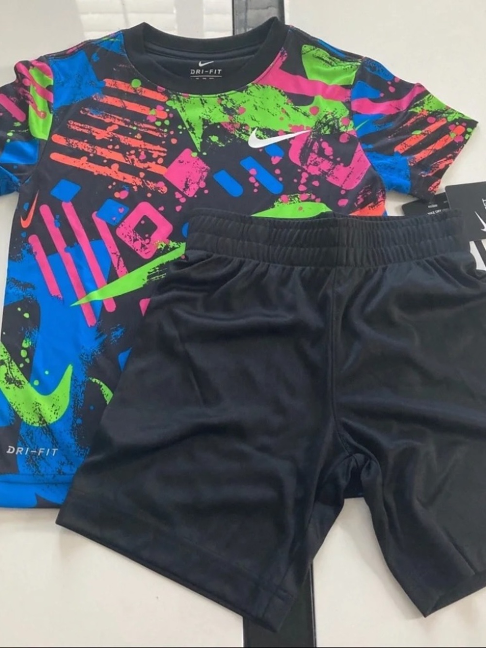 Nike colorful cute shorts set top outfit active performance 5030 - Picture 2 of 6